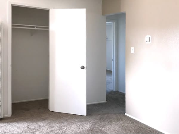 2 bedroom floorplan, large coat closet